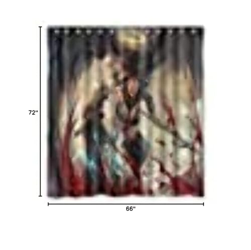 Fallen Wings Daniellestore Angel Sword Art Style Decorations for Bathroom Decor Home Polyester Fabric Waterproof Shower Curtain 66x72 Inches