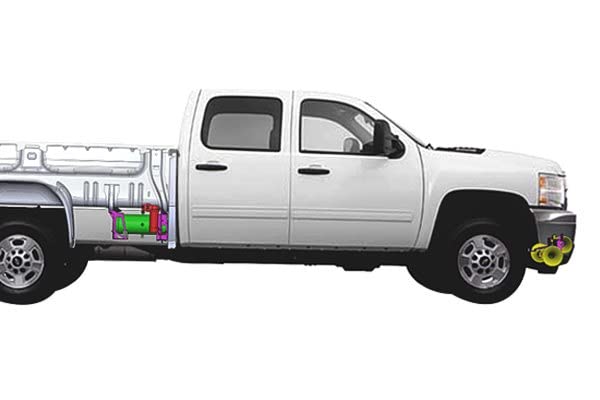 Kleinn Air Horns Train Horn Direct Fit and Onboard Air System for 2007-2019 GM 2500HD & 3500HD (GMHD-734)