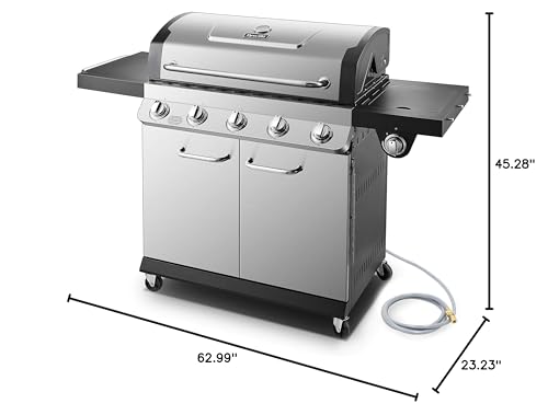 Dyna-Glo Premier DGP552SSN-D 5 Burner Natural Gas Grill, Stainless