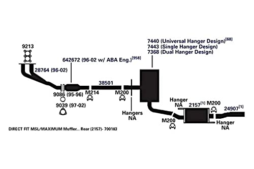 Exhaust Muffler AP Exhaust Products 7440