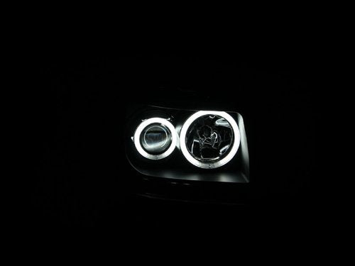 Dodge Nitro Anzo USA 111140 Projector Halo Black Clear Amber Headlight Assembly - (Sold in Pairs)