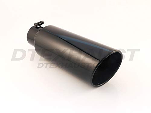High heat resistant DIFFERENT TRENDS 6 in 18 in rolled angle, bolt-on i.d. 4 in, glossy black coated (Single box)
