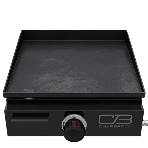 17" Charbroil Performance Series Portable Tabletop 1 Burner Propane Gas Griddle, Black 463614124