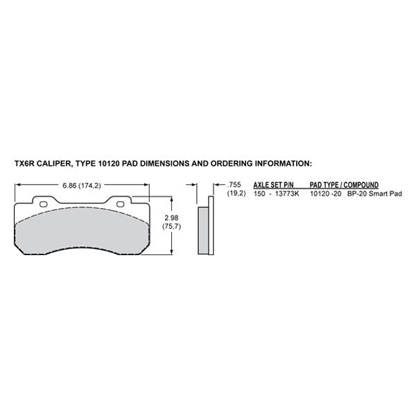 R/H Caliper-TX6R - Red