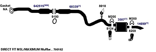 Exhaust Muffler AP Exhaust Products 3587
