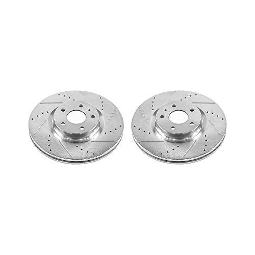 Power Stop AR85165XPR Evolution Front Drilled and Slotted Rotor Pair For Ford Fusion 2013-2020 | Lincoln MKZ 2013-2016/Ford Fusion 2013-2020 | Lincoln MKZ 2013-2016 [Vehicle Specific]