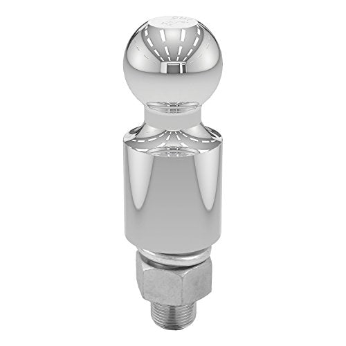 CURT Chrome Trailer Hitch Ball 40032, 3,500 lbs, 2-Inch Rise, 1-7/8-Inch Diameter, 1 x 2-1/8-Inch Shank