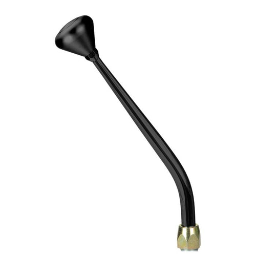 ES Shifter Lokar Performance Products GM 4L60E Black 12" Single Bend Lever Mushroom Black Knob