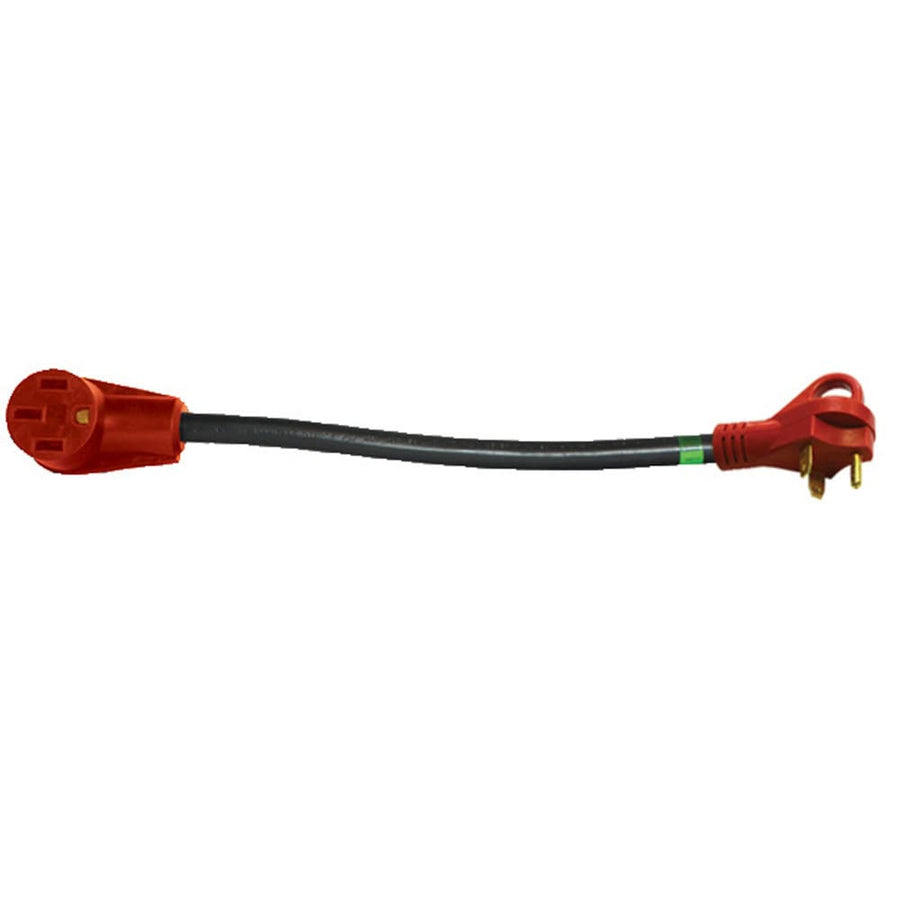 Valterra A10-3050FHVP 12" Mighty Cord Adapter Cord w/Handle - 30AM - 50AF, Red (Carded)