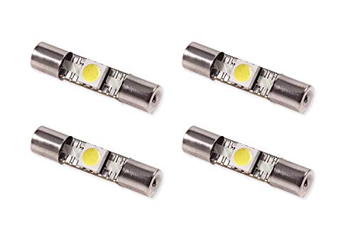 Set of 4 28mm SMF1 LED Bulb Red Diode Dynamics