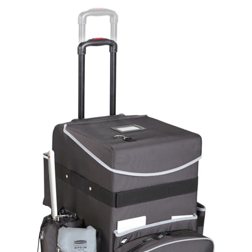 Rubbermaid Commercial Products Quick Carts Executive, Mobile/Travel Office Cart, Small, Dark Gray, for Housekeeper/Sales Rep/Medical Professionals/Home Healthcare/Teachers