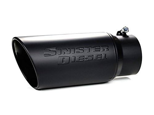 Black Ceramic Coated Sinister Diesel Stainless Steel Exhaust Tip (4" to 6")
