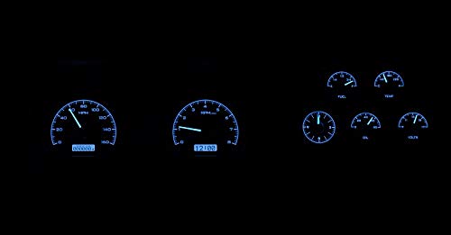 Dakota Digital 78 - 82 Chevy Corvette VHX-78C-VTA-K-B Analog Clock Dash Gauges Black Alloy Blue