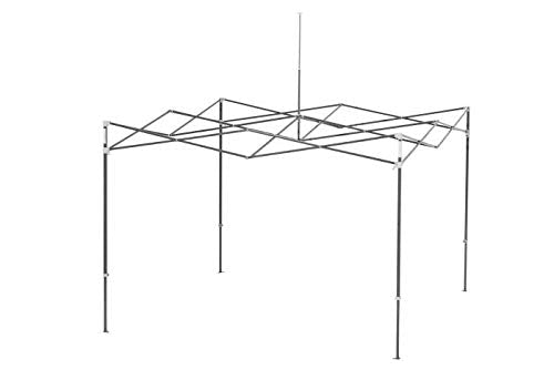 E-Z UP Instant Shelter Vantage Canopy, 10' x 10', White Powder-Coated Steel Frame with Wide-Trax Roller Bag & 4 Piece Spike Set, Punch
