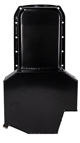 Moroso Steel Oil Pan 21813, Fits Pre-80 Small Block Chevy w/DS Dipstick, 7.5" Depth w/Road Race Baffle
