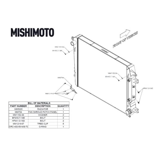Mishimoto Performance Aluminum Radiator MMRAD-DMAX-17, fits Chevrolet/GMC 6.6L Duramax 2017-2019