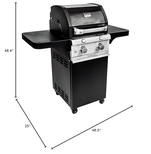 2-Burner Saber Grills Cart Grill, Black R33CC1017