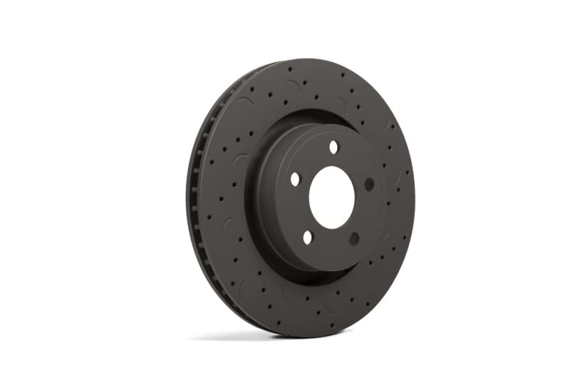 Talon Cross-Drilled and Slotted Solid Rotor, Hawk Performance Brakes, 12.99 in. Diameter, 2.51 in. Height