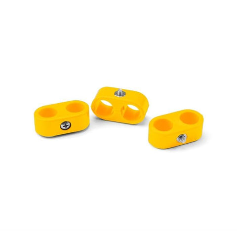 Double Place T-CLAMP, 5/8"-5/8", 3 Pieces, Yellow