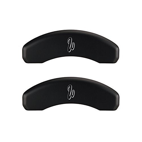 MGP Caliper Covers 'West Coast Customs Baseball' Logo Engraved Matte Black Powder Coat Finish 12197SWCWMB Front Caliper Cover, (Set of 4)