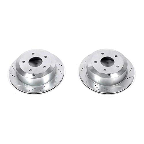 Power Stop Rear AR8285XPR Drilled & Slotted Evolution Rotor Pair For Pontiac GTO 2005-2006 [Model Specific]