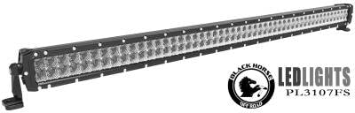 LED Light Bar Black Horse 50in Clear Compatible with All Cars,Trucks and SUVs-PL3107FS-GS