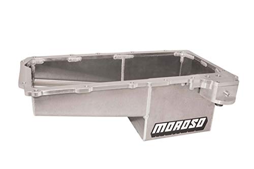 Moroso Aluminum Drag Race Oil Pan 21157, Fits GM LS 4.8/5.3/6.0/6.2 Engines, Use w/Single Stage External Oil Pump