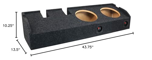Dual Sealed Bbox 10 Inch Subwoofer Enclosure - Accu-Tuned Subwoofer Boxes & Enclosures - Subwoofer Box Improves Audio Quality, Sound & Bass - Fits 1997-2003 Ford F150 Super Crew