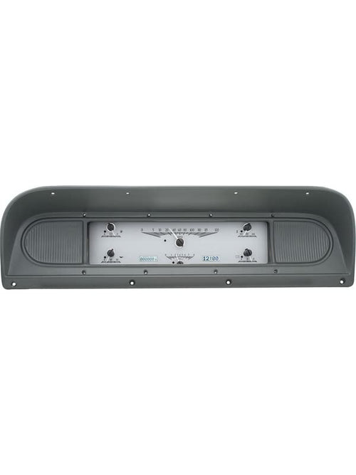 VHX-67F-PU-S-W Dakota Digital Compatible with 1967-72 Ford Pickup Truck VHX Analog Gauge System with Silver Alloy style and White Backlighting