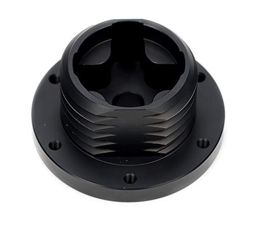 NRG Innovations Gaming Streering Wheel NRG-SRK-TMH-BK Short Hub Adapter 6x70mm Bolt Pattern, Black Body