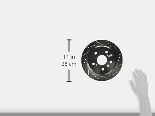 Power Stop Rear JBR718XPR Evolution Drilled & Slotted Rotor Pair For Lexus ES300 1997-2001, Toyota Camry 1992-2001, Toyota Solara 1999-2003 [Model Specific]