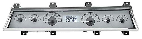 Dakota Digital Dash Analog Gauges 66 67 Chevelle Chevy El Camino Silver Alloy White VHX-66C-CVL-S-W