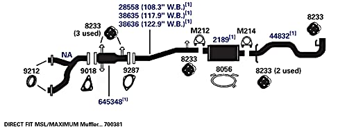 Exhaust Muffler AP Exhaust Products 700381