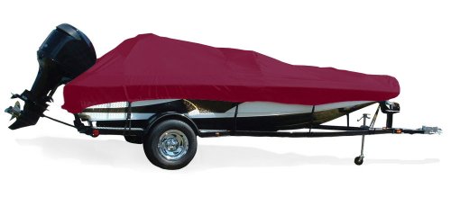 Trailerite Taylor Made Products Semi-Custom Boat Cover for Fish and Ski Boats with Outboard Motor - Includes Motor Hood, Multiple Sizes and Colors