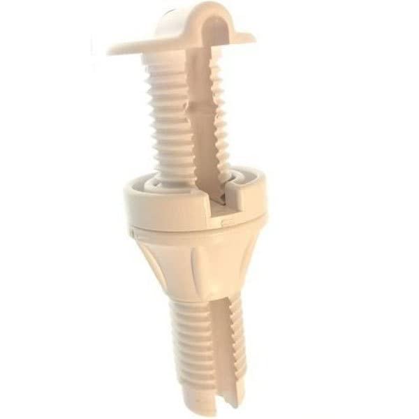 T-H Marine 0.75 in. Hole TH-CC-2-DP 0.25 in. Slot Straight Bulkhead Thru-Hull Fitting White