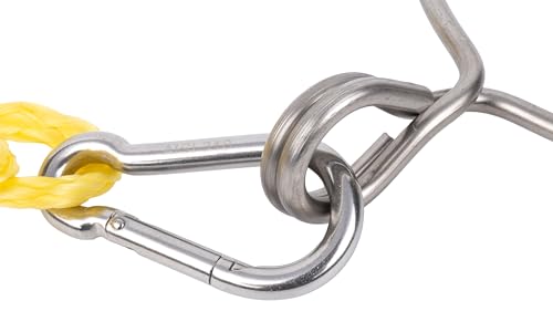 T-H Marine Anchor Master Retriever System Anchor - Ring Method for Fluke Anchors Up to 20 lb - Stainless Steel Ring and Hardware - Without Buoy – Yellow Rope