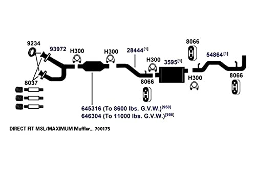 Exhaust Muffler AP Exhaust Products 3595