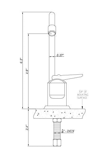 RV Drinking Faucet Dura Faucet DF-DF350-CP - 6-inch Tall (Chrome)
