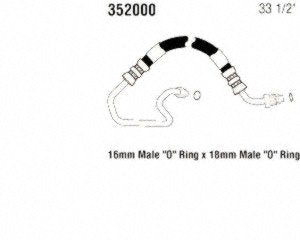 Power Steering Gates 352000 Hose Assembly Pressure Line