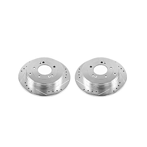 Power Stop Rear JBR1335XPR Drilled and Slotted Rotor Pair For Hyundai Azera 2006-2009, Kia Amanti 2007-2009 [Model Specific]