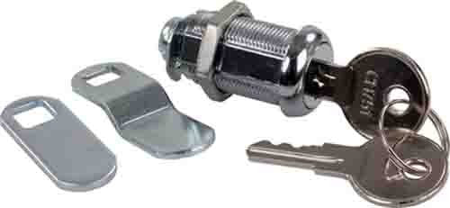7/8" JR Products Standard Compartment Door Key Lock, Silver (00315)