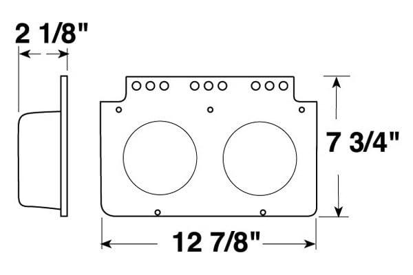 Peterson Manufacturing 12.875"x2.125" LED Stop & Tail Module Box 426-10 (2 Lights), 1 Pack