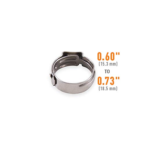 Stainless Steel Mishimoto Ear Clamp, 0.60"-0.73" (15.3mm-18.5mm)