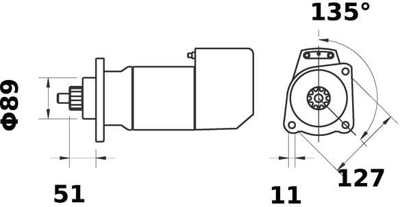 Starter Mahle - MS148