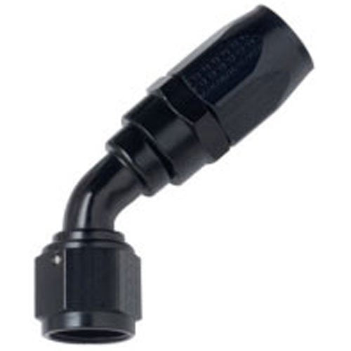 45 Degree Fragola -6AN Power Flow Hose End - Black