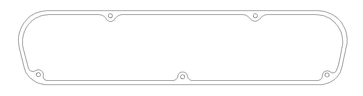 Cometic Gasket Valve Cover, 0.094 in Thick, Fiber, W2 / W5 / W7 / W9 Cylinder Head, Small Block Mopar, Each