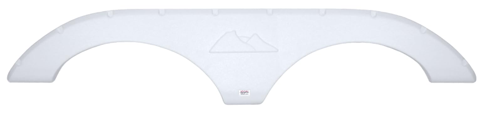 Tandem Axle Fender Skirt ICON 12303 FS2293 for Keystone - Polar White