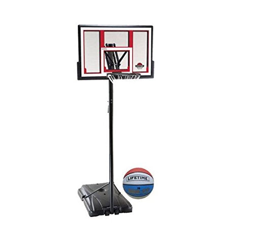 48" Lifetime Pro Courtside Portable Basketball System with Basketball
