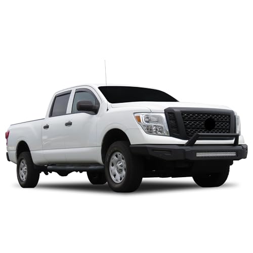 Armour II Heavy Duty Black Horse Modular Front Bumper Matte Black Compatible with 2016-2024 Nissan Titan XD-AFB-NIXD