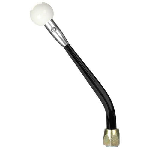 Fm Shifter Lokar Performance Products GM 700-R4 Black 10" Single Bend Lever Muscle Car White Knob